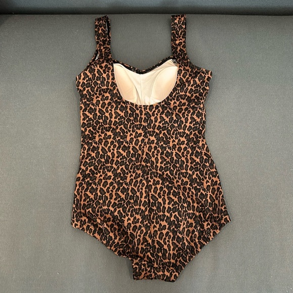 Gabar Vintage Cheetah Print One Piece Swimsuit Size 10 - Picture 4 of 7